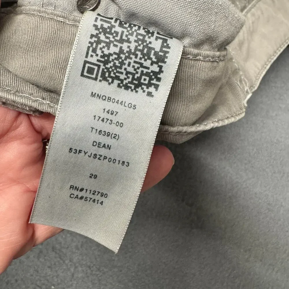 True Religion Jeans Dean Geo Quilted Patch Gray Denim Mens 29‎ (30x29 ACTUAL)